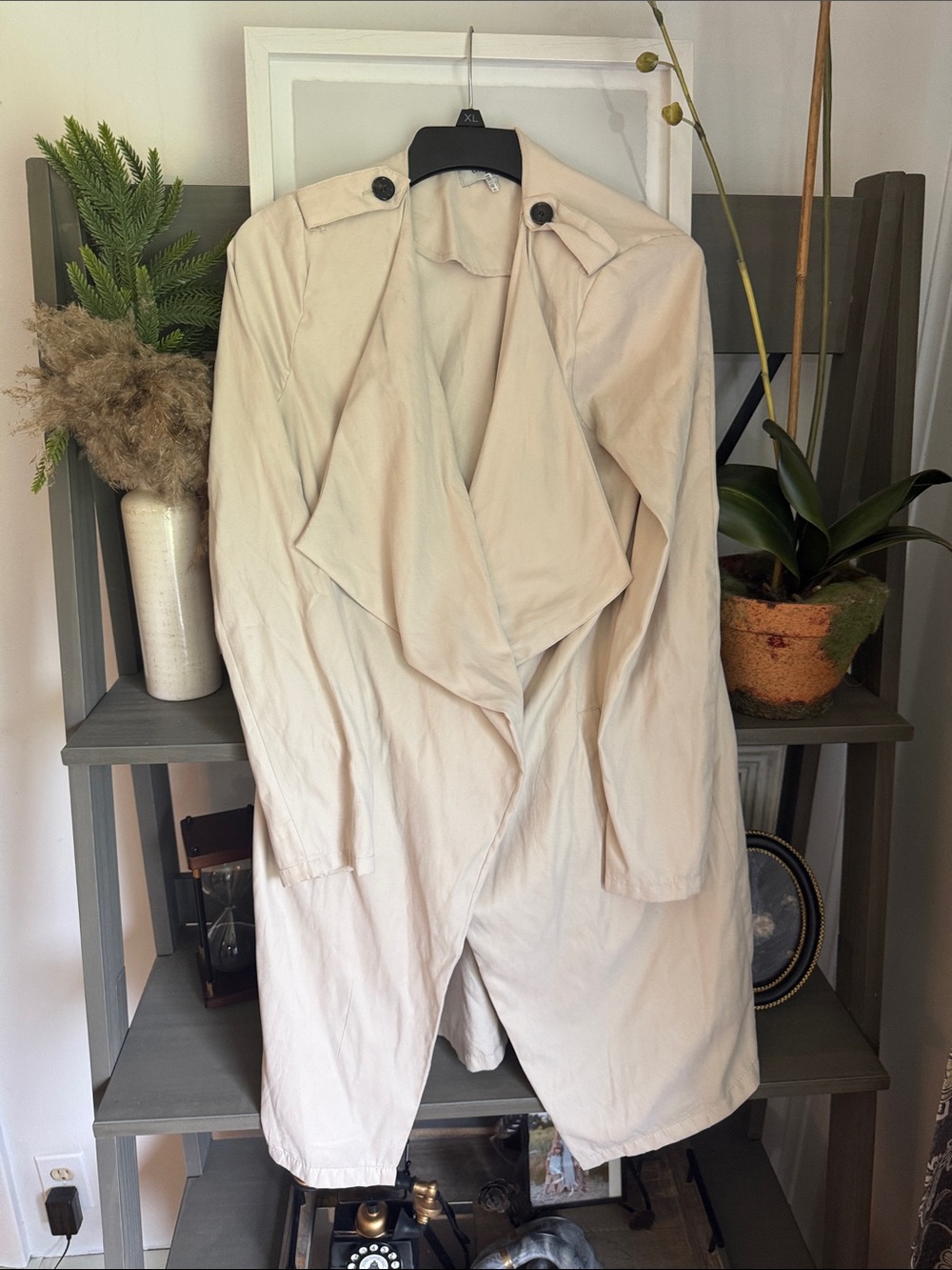 Charlotte Russe Cream Trench Coat